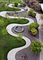 Royce E. Pollard Japanese Friendship Garden on Clark College Campus -Vancouver, WA; Murase Associates 微地形 曲线 