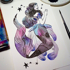 AURORA-B采集到水彩画