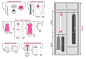 设计参考图，制作衣柜时的女性衣物尺寸图。