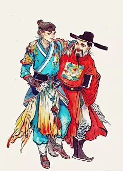 一个21岁小姑娘的画，让我看到了中国风漫画的新未来…… : 痴迷传统文化的她，用水墨和水彩相结合的方式作画，渲染出糅杂传统与现代之美的作品…