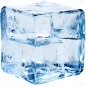 通用3D冰块固体蓝色立方体元素贴纸