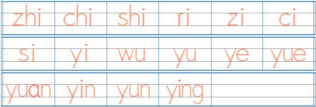 汉语拼音字母表描红全(A4直接打印)