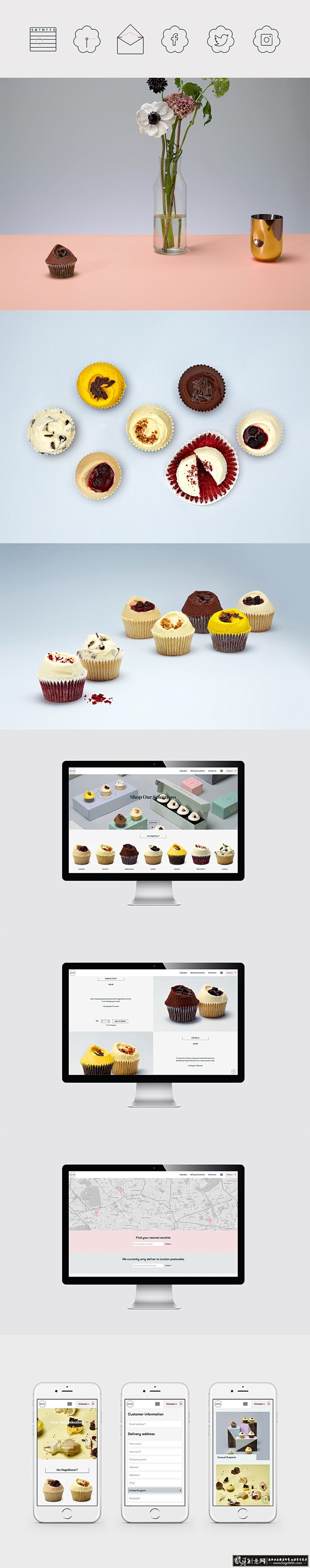 UI/APP/酷站 蛋糕品牌设计 蛋糕网...