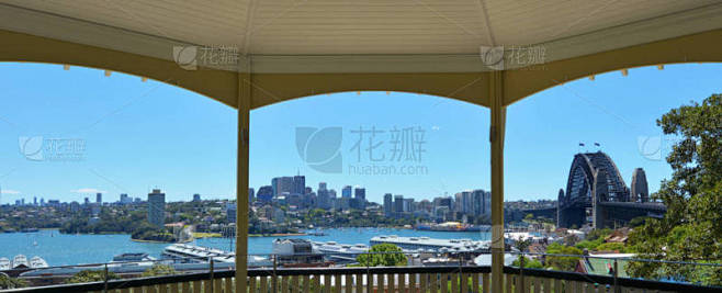 北悉尼天际线的全景视图 