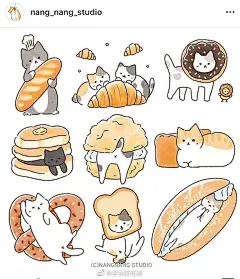 超全的猫咪简笔画素材 插画师nangnang画的... 来自手帐简笔画 - 微博