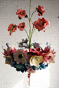 Hanging paper flower bouquet