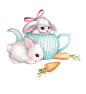 Watercolor animals illustations : Watercolor vintage illustrations of animals characters painted for printing on plates.