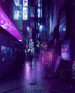 日本赛博朋克风街景[米田主动设计整理]