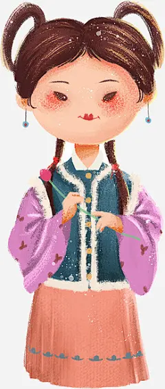 古风手绘古代女子