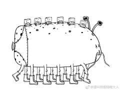 被灯光照着的小人物采集到原创插画习作