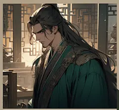 小说推文图，古风漫画男生