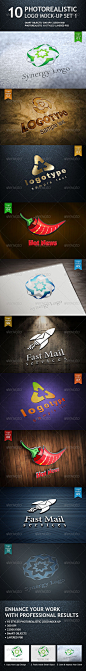 10 Realistic Logo Mockups-Smart Template广告场景模型素材模板-淘宝网