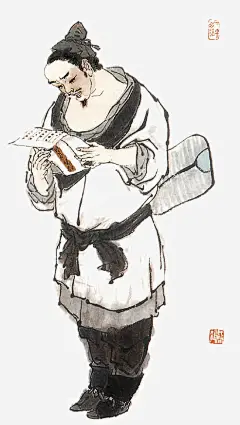 写意人物高清素材 写意人物 四大名著 国画 图书插图 手绘人物肖像 水墨人物 水浒一百零八将 水浒插图 免抠png 设计图片 免费下载