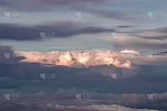 黎明,紫色背景,天空,水平画幅,地形,景观设计,无人,云景,多色背景,彩色背景