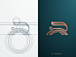 R + Rabbit artwork creative illustrator brandidentity graphicdesign lineart grid luxury logodesign logo r rabbit