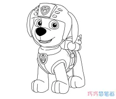 怎么画汪汪队路马简单_汪汪队简笔画图片