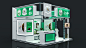 architecture booth design Stand 3D exhibition stand stand design futuristic modern