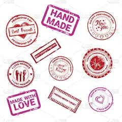 快乐友谊日邮票收集朋友节日贺卡