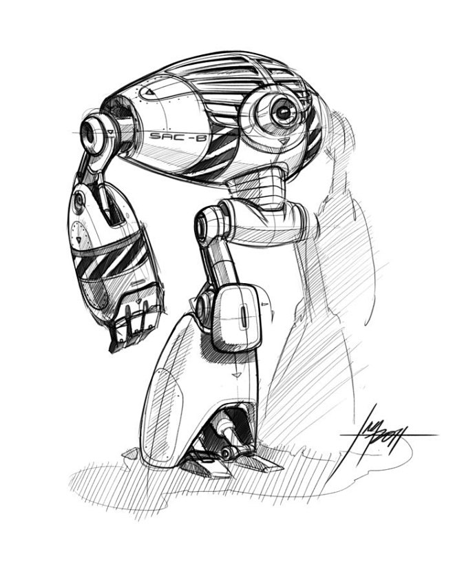 Sketch of a robot by...