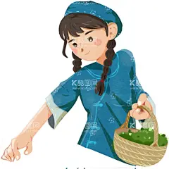 采茶姑娘插画  - 源文件下载【酷图网】采茶女,采茶插画,采茶姑娘,茶包装,采茶女孩,手绘采茶,春茶包装,茶叶包装设计,绿茶,龙井茶,茶叶包装插画,茶叶插画