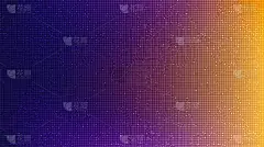 橙紫电路微芯片技术在未来的背景，高科技数字和通信概念设计，自由的文字输入空间，矢量插图。