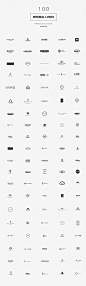 100款迷你 Logo 设计模板素材（AI, EPS, PSD&Free Fonts） #素材#