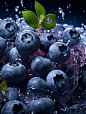 蓝色蓝莓水果摄影图素材图片