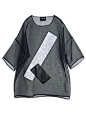 Nicomede Talavera Oversized Sheer T-Shirt With Cracked Leather Graphic