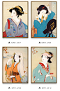 日式装饰画和风浮世绘玄关挂画日料餐厅挂画民宿酒店画床头墙挂画-tmall.com天猫