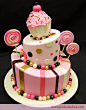 ♫ ♪ ♫ ♪ ~、pink cake box、蛋糕、Fondant Cake、翻糖蛋糕、Fondant Cakes、高层蛋糕、生日蛋糕、美食 甜蜜 诱惑、food show、美食