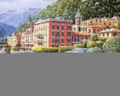 浓郁的欧洲小镇风情：Sung Sam Park油画壁纸大图