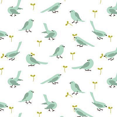 blue birds #pattern:...