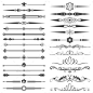 Set of page divider and design elements vector illustration. Saved in EPS 8 file. Well constructed for easy editing. Includes: 1 J