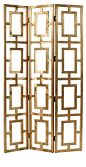 Screens Room Dividers, Designer Gold Gilded Screen, so elegant, one of over 3,000 limited production interior design inspirations inc, furniture, lighting, mirrors, tabletop accents and gift ideas to enjoy repin and share at InStyle Decor Beverly Hills Ho