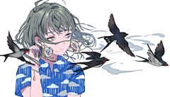 提瓦特再逃花花采集到唯美插画