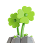 Four Leaves Clover 3D Icon