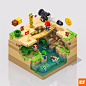 Mario 3D Land - Fan Art : I share my version of Super Mario 3D Land in #voxelart, a fun game of nintendo 3ds. made with magicavoxel 0.99