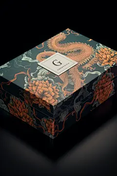AI数字艺术龙年概念礼盒包装设计-众图网