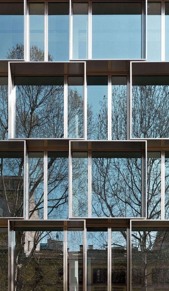 玻璃幕墙建筑设计图集丨隔热双层玻璃建筑外...