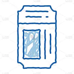 戏剧票涂鸦图标手绘插图
