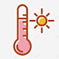 太阳和温度计手绘图png_图宝宝 https://bao16.com 太阳 手绘图 晴天 测量 温度 温度表 温度计