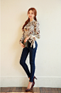 显瘦剪裁修身牛仔裤 : Romantic & Trendy Looks, Styleonme