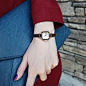 韩国聚利时时尚女表切割面精致皮带复古小巧学生手表