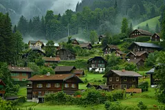 山林小屋高清摄影大图