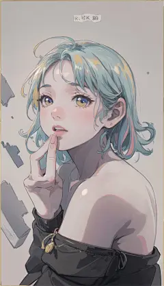 数字艺术漫画风女孩插画-众图网