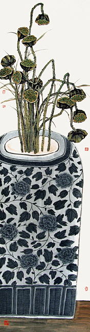 com采集窗外落叶采集到国画跟徐湛老师学国画 第8章 牵牛花的画法(1)