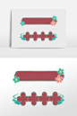 国潮风花纹标签标题框