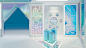 cosmetics Popup snow crystal design fantasy