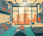 digital illustration emerging future imortality magazine Scifi Technology vector vr