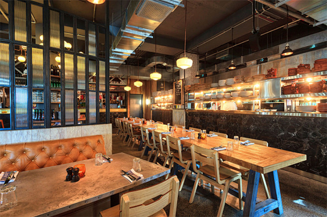 欧美日式工业复古风格主题餐饮餐厅空间设计...